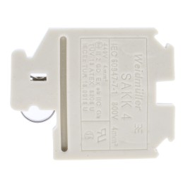 5 pcs - Weidmuller SAKK Series Brown Modular Terminal Block, 4mm², Single-Level, Screw Termination, ATEX, IECEx