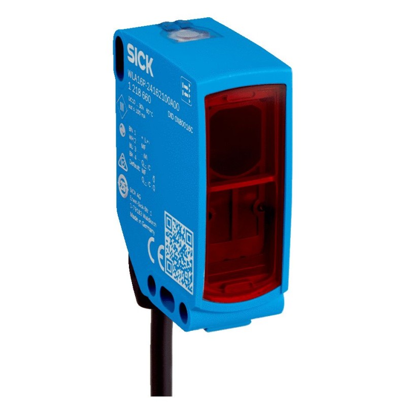 1 pcs - Sick Retroreflective Photoelectric Sensor, Block Sensor, 10 m Detection Range