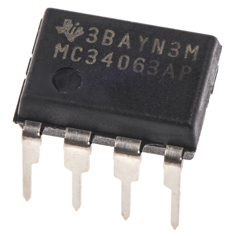 10 pcs - MC34063AP Texas Instruments MC34063AP, 1-Channel, Inverting, Step-Down/Up DC-DC Converter 8-Pin, PDIP