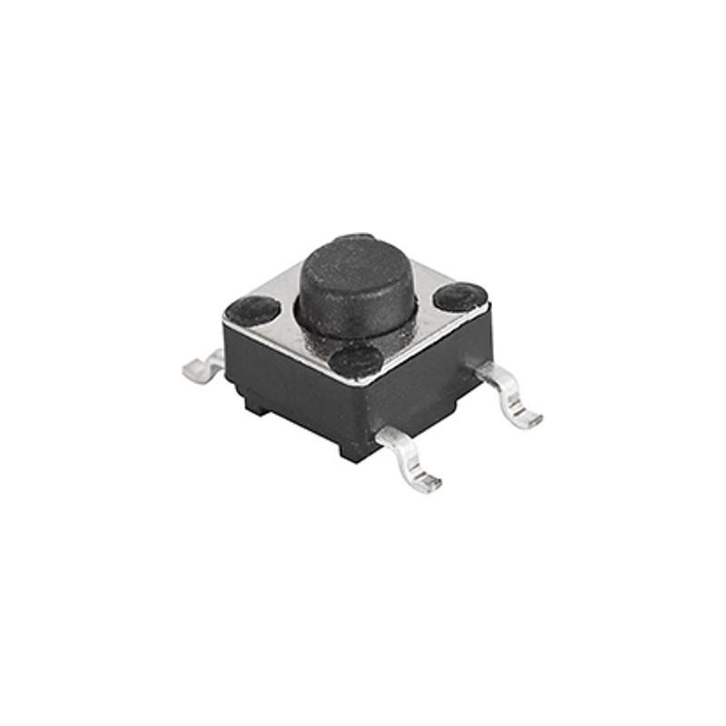10 pcs - 1301.9315.24 IP40 Black Tactile Switch, SPST 50mA 5mm Surface Mount