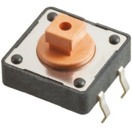 10 pcs - 430456073736 Pink Button Tactile Switch, SPST 50 mA @ 12 V dc 3.8mm Through Hole