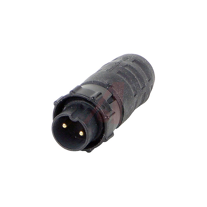 1 pcs - Switchcraft Circular Connector, 2 Contacts, Cable Mount, Plug, Male, IP68, IP69K, EN3 Series