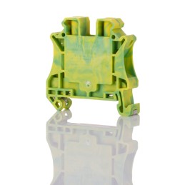 5 pcs - Phoenix Contact UT 10-PE Series Green/Yellow DIN Rail Terminal Block, 0.5 - 16mm², Single-Level, Screw