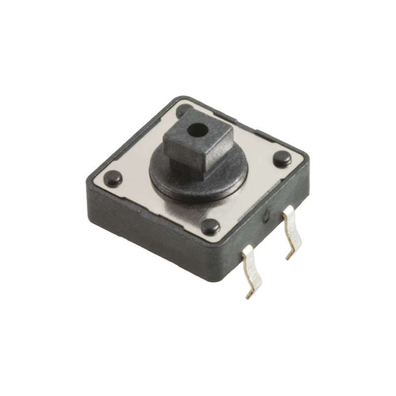 10 pcs - 430476073716 Black Button Tactile Switch, SPST 50 mA @ 12 V dc 3.8mm Through Hole