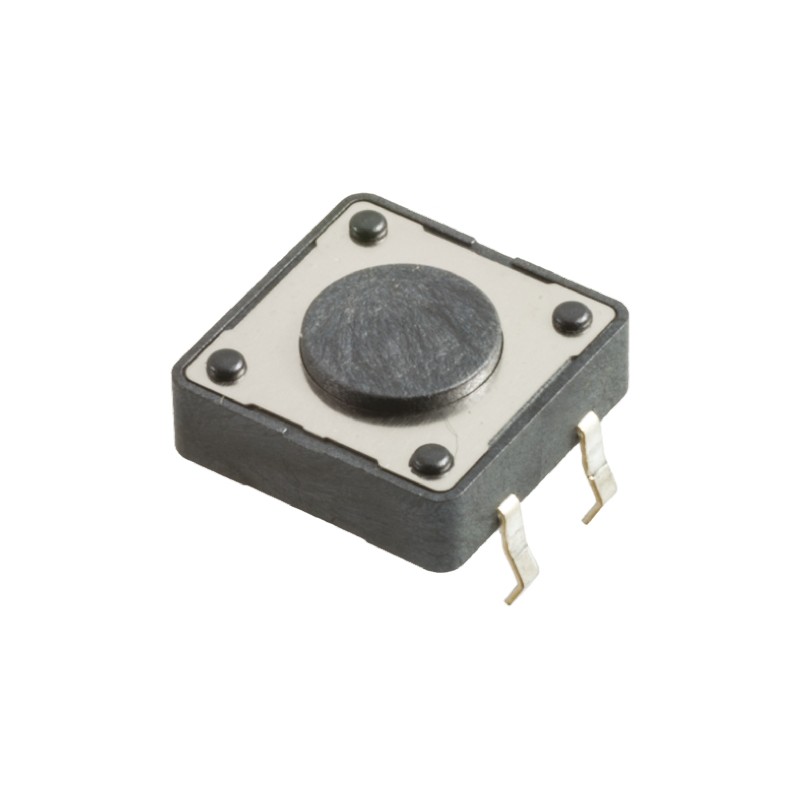 10 pcs - 430476043716 Black Button Tactile Switch, SPST 50 mA @ 12 V dc 5mm Through Hole