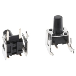 50 pcs - STTSKHHLQ Black Keyboard Switch, SPST 50 mA @ 12 V dc 5.8mm Snap-In