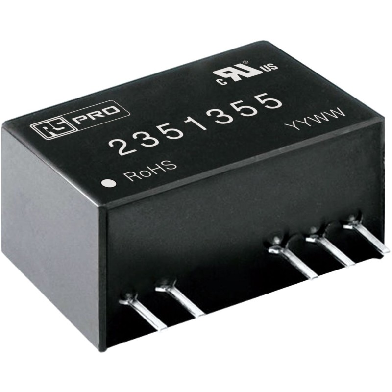 10 pcs - RS PRO Isolated DC-DC Converter, 15V dc/, 21.6 - 26.4 V dc Input, 1W, PCB