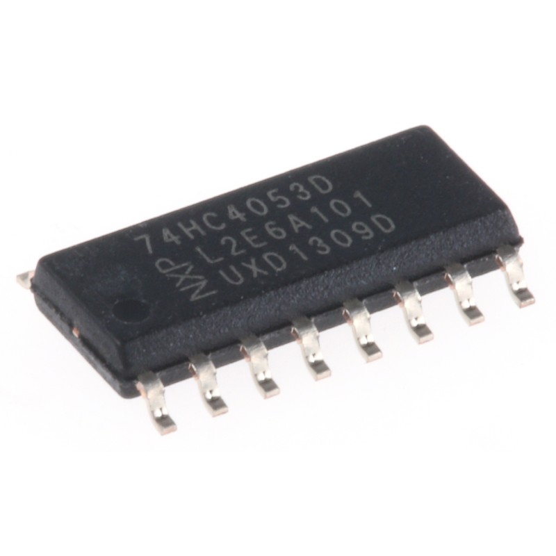 10 pcs - 74HC4053D,652 Nexperia 74HC4053D,652 Multiplexer/Demultiplexer Triple 2:1 5 V, 16-Pin SOIC