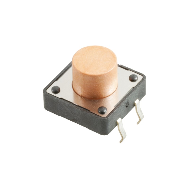 10 pcs - 430456085736 Pink Button Tactile Switch, SPST 50 mA @ 12 V dc 5mm Through Hole