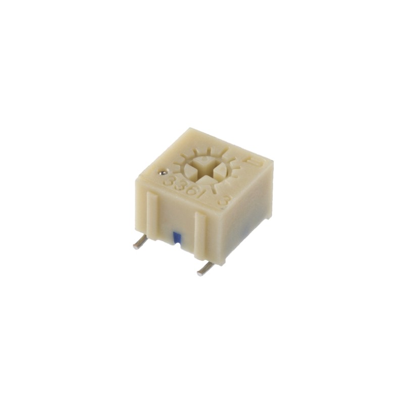 10 pcs - 3361P-1-102GLF 1kΩ, SMD Trimmer Potentiometer 0.5W Top Adjust Bourns, 3361