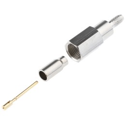 1 pcs - RS PRO, Plug Cable Mount FME Connector, 50Ω, Crimp Termination, Straight Body