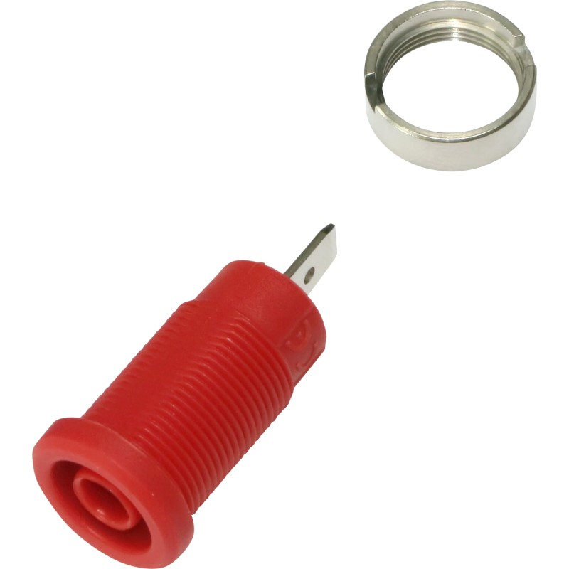 10 pcs - 3274-I-R Electro PJP Red Female Banana Socket, Plug In Termination, 36A, 600 - 1000V