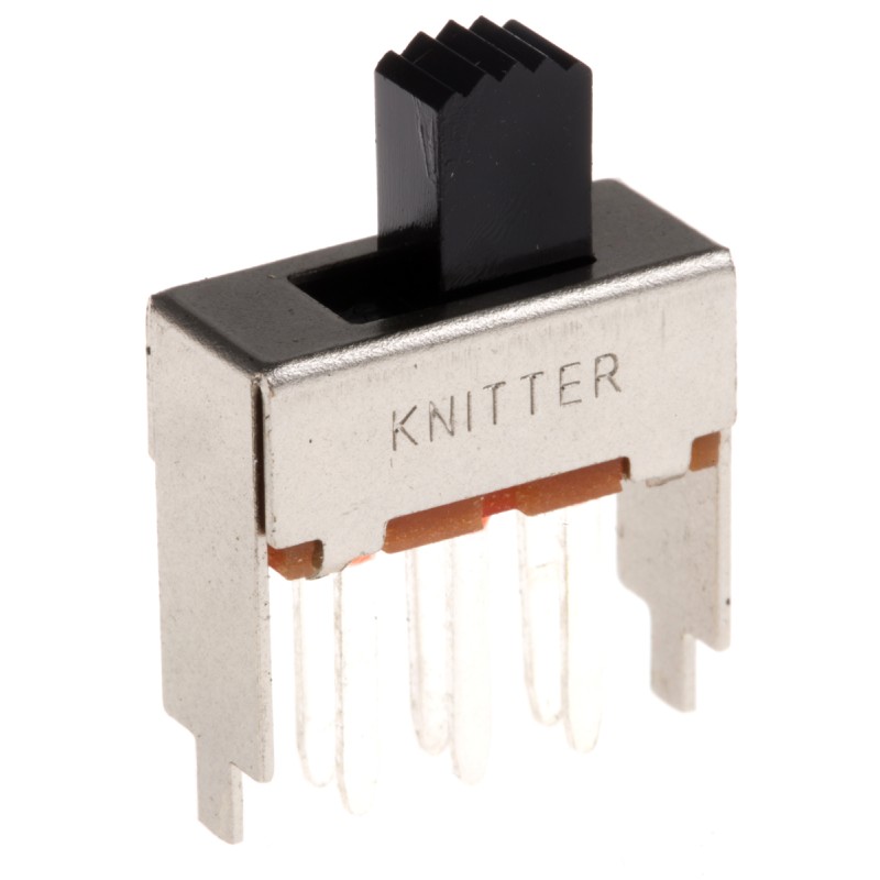 10 pcs - MFP 201 N KNITTER-SWITCH PCB Slide Switch DPDT Latching 350 mA@ 30 V dc Slide