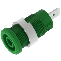10 pcs - 3274-I-V Electro PJP Green Female Banana Socket, Plug In Termination, 36A, 600 - 1000V