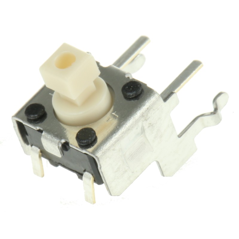 50 pcs - B3F-3150 Ivory Plunger Tactile Switch, SPST 50 mA @ 24 V dc Through Hole