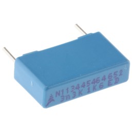 10 pcs - B32652A1332K000 EPCOS B32654 Polypropylene Film Capacitor, 1.6 kV dc, 500 V ac, ±10%, 3.3nF, Through Hole