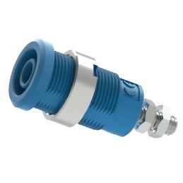 10 pcs - 3265-I-Bl Electro PJP Blue Female Banana Socket, Plug In Termination, 25A, 600 - 1000V
