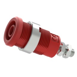 10 pcs - 3265-I-R Electro PJP Red Female Banana Socket, Plug In Termination, 25A, 600 - 1000V
