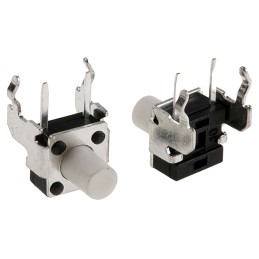50 pcs - 1-1825027-7 White Button Tactile Switch, SPST 50 mA @ 24 V dc 4.24mm