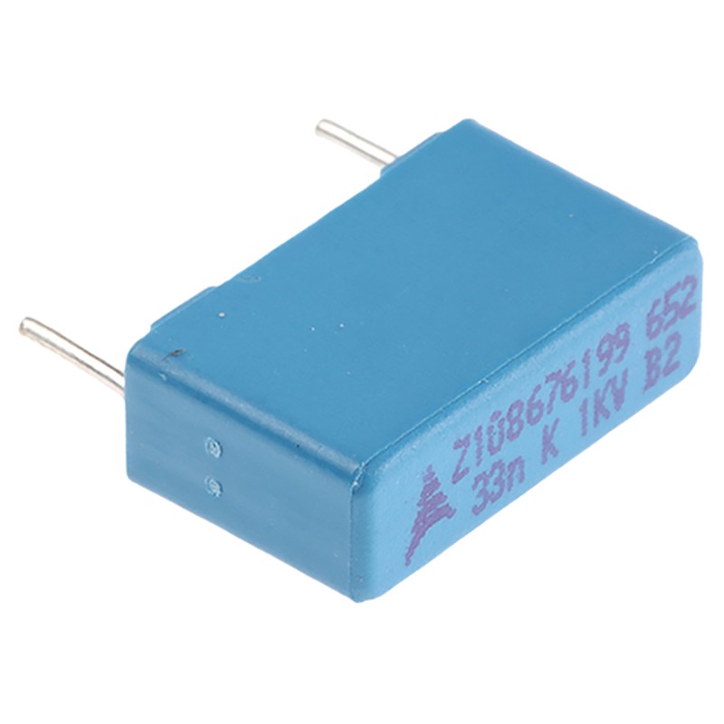 10 pcs - B32652A0333K000 EPCOS B32652 Polypropylene Film Capacitor, 1 kV dc, 250 V ac, ±10%, 33nF, Through Hole