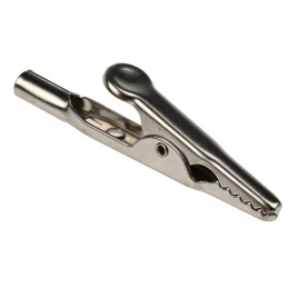 10 pcs - AK 305 Ni Schutzinger Crocodile Clip 4 mm Connection, Nickel-Plated Steel Contact, 16A