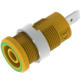 10 pcs - 3274-I-Jv Electro PJP Yellow Female Banana Socket, Plug In Termination, 36A, 600 - 1000V
