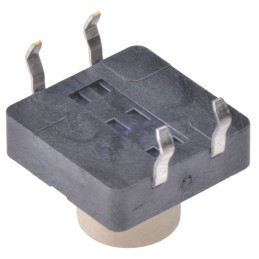 10 pcs - 430466085726 White Button Tactile Switch, SPST 50 mA @ 12 V dc 5mm Through Hole