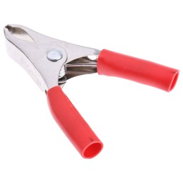 10 pcs - BU-40A-2 Mueller Electric Crocodile Clip, Nickel-Plated Steel Contact, Red