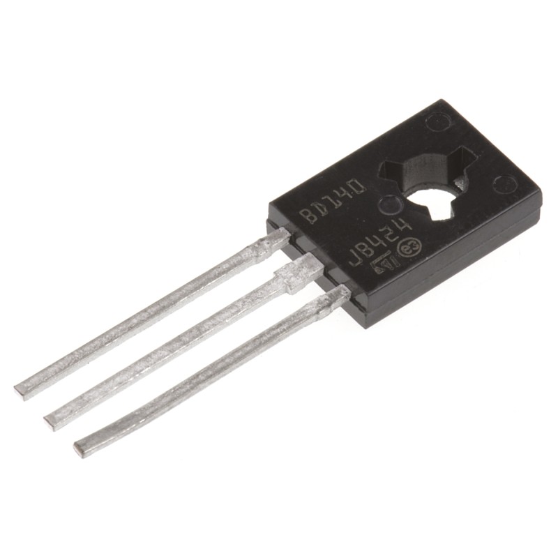 10 pcs - BD140 STMicroelectronics BD140 PNP Transistor, -3 A, -80 V, 3-Pin SOT-32