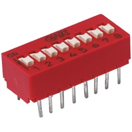 10 pcs - BD01 C & K 1 Way Through Hole DIP Switch SPST, Extended Actuator