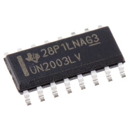 10 pcs - ULN2003LVDR Texas Instruments ULN2003LVDR, 7-element NPN Darlington Transistor, 140 mA 8 V, 16-Pin SOIC
