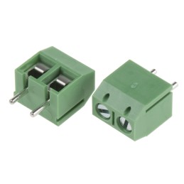 50 pcs - RS PRO PCB Terminal Block, 2-Contact, 5mm Pitch, Through Hole Mount, 1-Row, Screw Termination