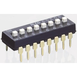 10 pcs - 1825057-6 TE Connectivity 7 Way Through Hole DIP Switch SPST