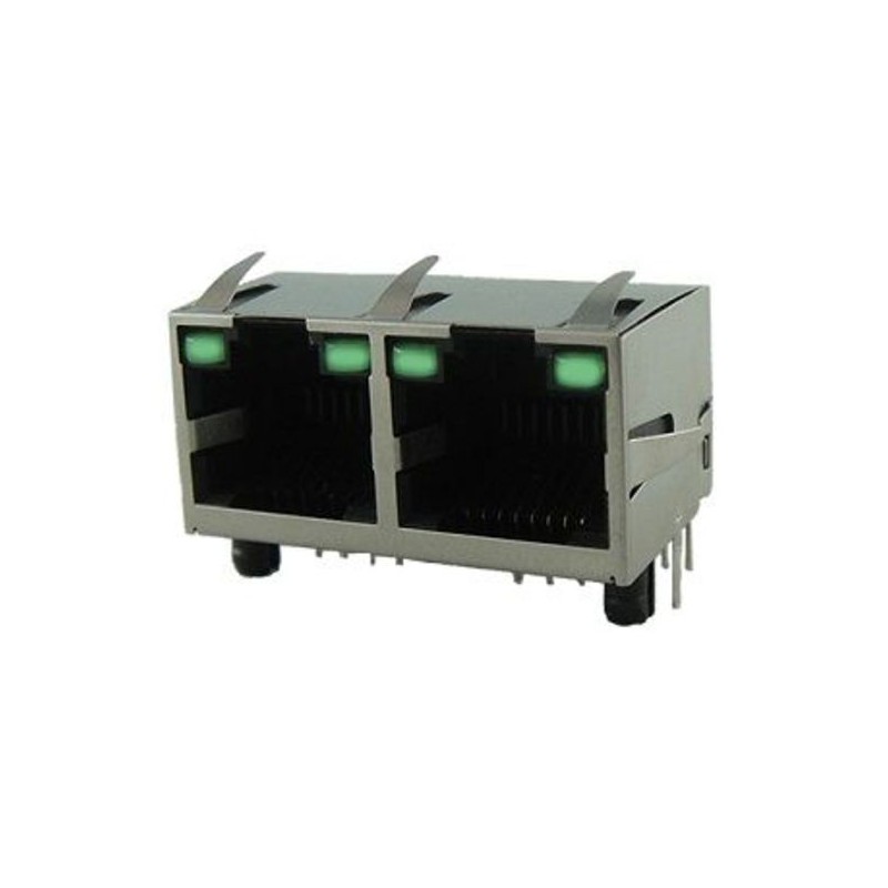 5 pcs - Amphenol RJE39 Series Female RJ45 Connector, PCB Mount