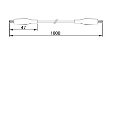 5 Set - TLA-9 Teishin Electric Crocodile Clip Lead, Black, Red, 1m Lead Length