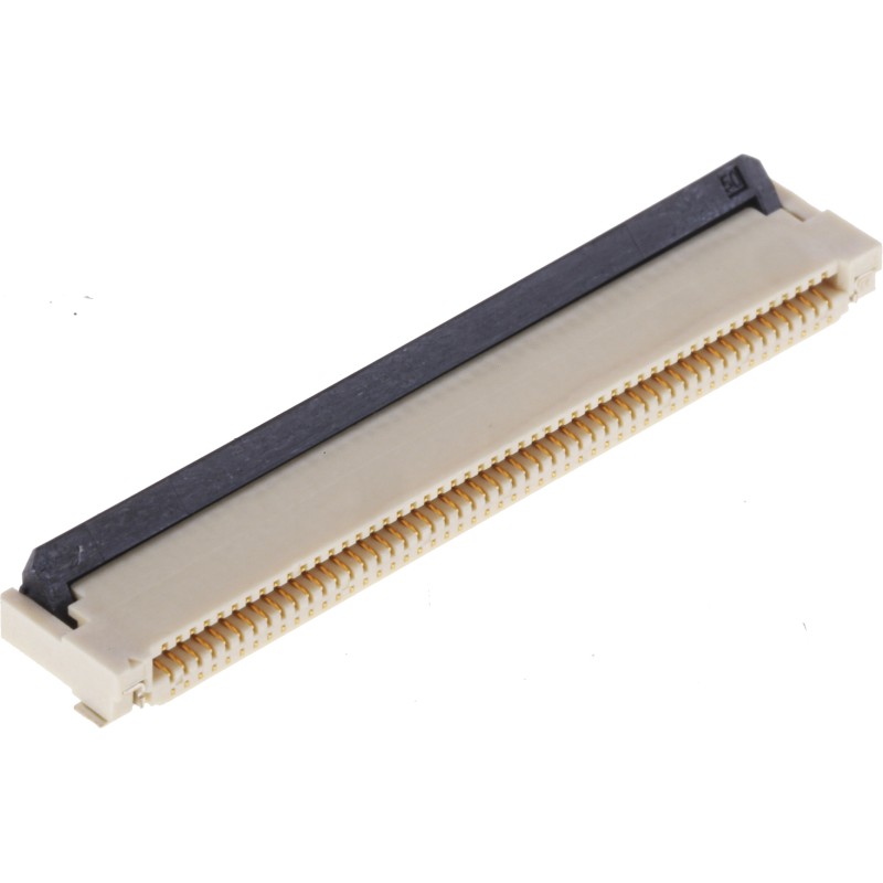 100 pcs - Omron, XF2M 0.5mm Pitch 50 Way Right Angle Female FPC Connector, Top and Bottom Contact