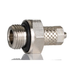 3 Pack of 5 - RS PRO Straight Threaded Adaptor, G 1/8 Male to Push In 4 mm, Threaded-to-Tube Connection Style