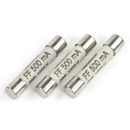 10 pcs - RS PRO Multimeter Fuse, 500mA, 1000V, 6.3 x 32mm, 6.3mm