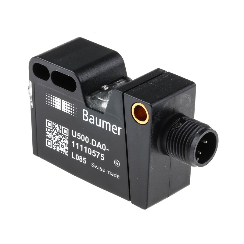 1 pcs - Baumer Ultrasonic Block-Style Proximity Sensor, 100 - 1000 mm Detection, Analogue Output, 12 - 30 V dc,