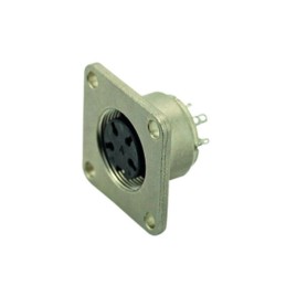 1 pcs - Amphenol Industrial, C091 6 Pole M16 Din, DIN EN 61076-2-106, 7A, 300 V IP67, Screw Coupling, Female, Panel Mount