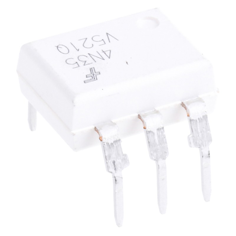 100 pcs - 4N35TVM onsemi, 4N35TVM DC Input Transistor Output Optocoupler, Through Hole, 6-Pin DIP