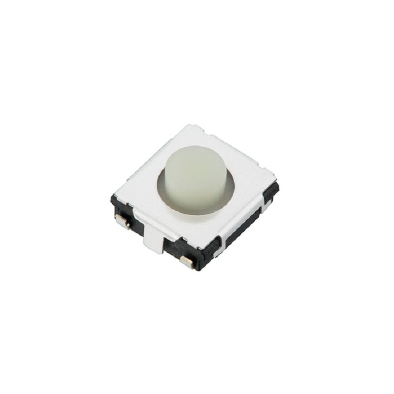 50 pcs - EVQQ2H02W White Push Plate Tactile Switch, SPST 20 mA Surface Mount