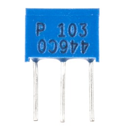 10 pcs - 3362P-1-103LF 10kΩ, Through Hole Trimmer Potentiometer 0.5W Top Adjust Bourns, 3362