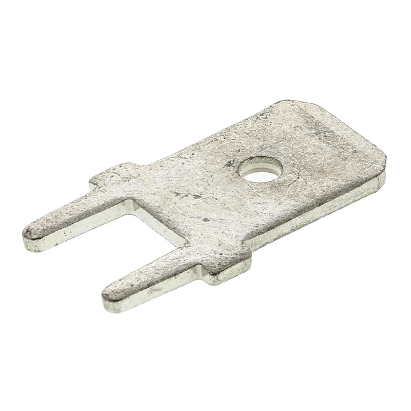 100 pcs - TE Connectivity FASTON .250 Uninsulated Male Spade Connector, PCB Tab, 6.35 x 0.81mm Tab Size