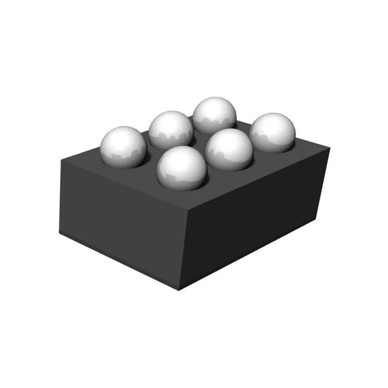 50 pcs - AS6204-AWLT-S ams OSRAM Temperature and Humidity Sensor, Digital Output, Surface Mount, Serial, ±0.4°C, 6 Pins