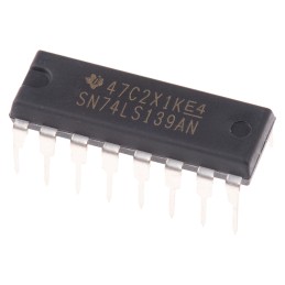 10 pcs - SN74LS139AN Texas Instruments SN74LS139AN, Decoder, 16-Pin PDIP