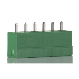 5 pcs - Phoenix Contact 3.81mm Pitch 6 Way Pluggable Terminal Block, Header, Solder Termination