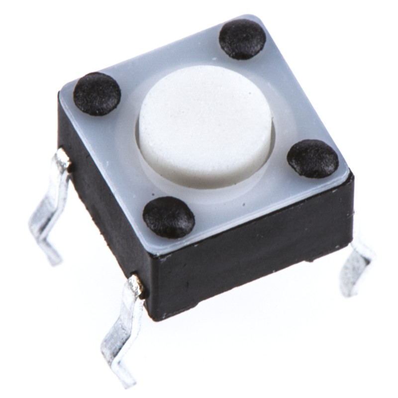 100 pcs - 1825910-2 Black Button Tactile Switch, SPST 50 mA @ 24 V dc 0.7mm Surface Mount