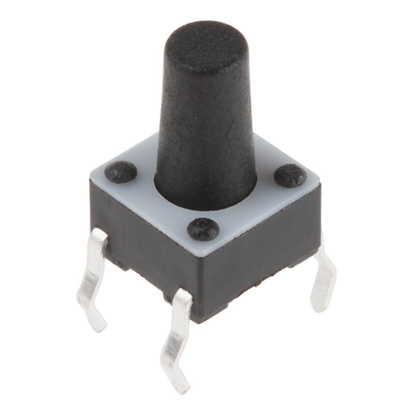 100 pcs - 1-1825910-4 Black Button Tactile Switch, SPST 50 mA @ 24 V dc 5.9mm Surface Mount