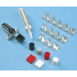 50 pcs - 115-0051-100 C & K Black Push Button Cap for Use with Push Button Switch